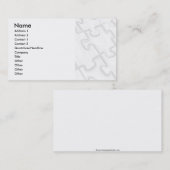 Puzzlespiel bessert weißen Kunst-Deko aus Visitenkarte (Vorne/Hinten)