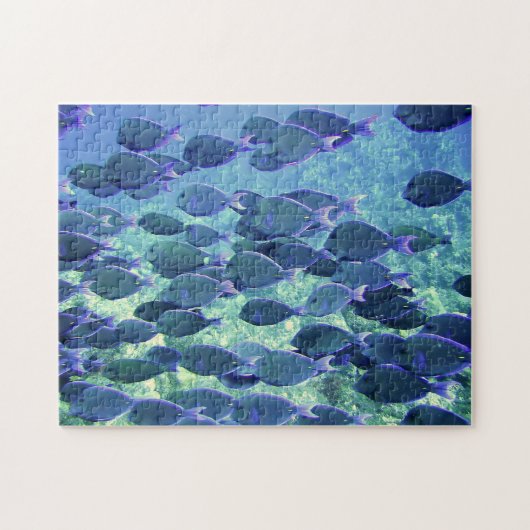 Puzzlespiel-Blau-Fische Puzzle (Horizontal)