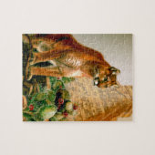 Puzzlespiel eines Pumas auf dem Mayatempel Puzzle (Horizontal)