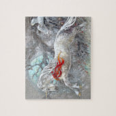 Puzzlespiel - Einhornsnowy-Eule Puzzle (Vertikal)