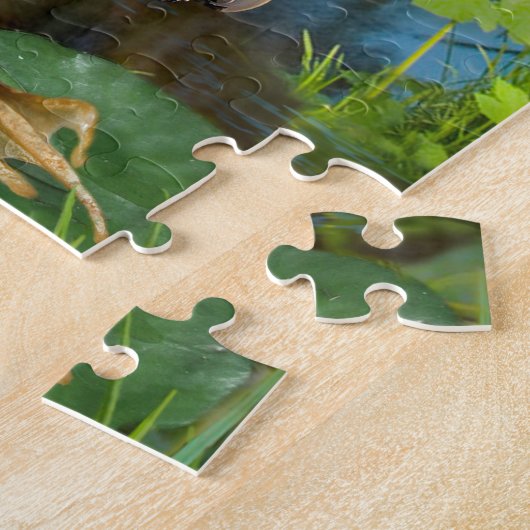 Puzzlespiel, Frosch, der einen Saxophone. spielt Puzzle (Seite)
