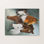 Puzzlespiel, fünf Pferdeköpfe Puzzle (Horizontal)