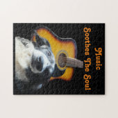 Puzzlespiel-Gitarren-Hund Puzzle (Horizontal)