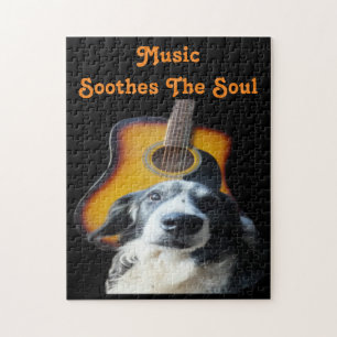 Puzzlespiel-Gitarren-Hund Puzzle