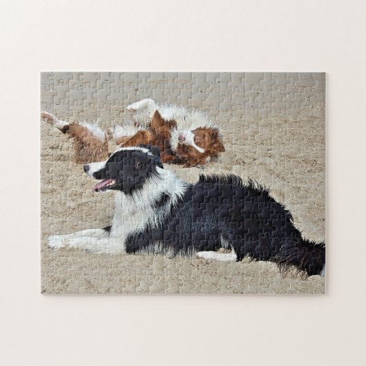 Puzzlespiel - Hunde am Strand Puzzle (Horizontal)