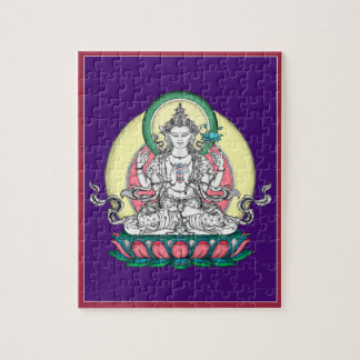 PUZZLESPIEL IM ZINN - Chenrezig - Buddha des Puzzle