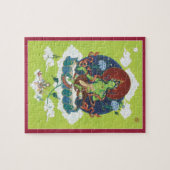 PUZZLESPIEL IM ZINN - grünes Tara - Mutter von Puzzle (Horizontal)