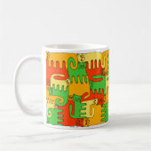 Puzzlespiel-Katzen "Herbst-Blätter " Kaffeetasse (Links)