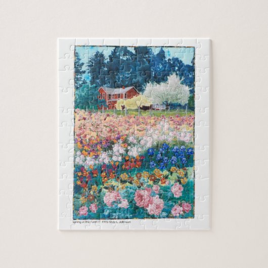 Puzzlespiel - Kunststeppdecke Frühling am Puzzle (Vertikal)