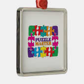 Puzzlespiel-Meister Silbernes Ornament (Rechts)