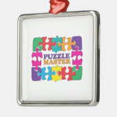 Puzzlespiel-Meister Silbernes Ornament (Links)