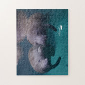 Puzzlespiel mit 2 Manatis-Freunden Puzzle (Vertikal)