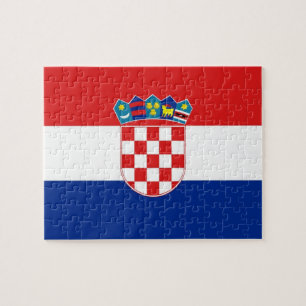 Puzzlespiel mit Flagge von Kroatien Puzzle