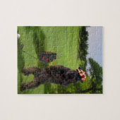 Puzzlespiel mit lustiger Golf spielender Puzzle (Horizontal)
