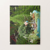 Puzzlespiel mit Miniaturgeburtstags-Garten Puzzle (Vertikal)