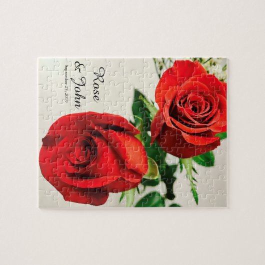 Puzzlespiel mit schönem Foto der Roter Rosen Puzzle (Horizontal)