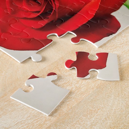 Puzzlespiel mit schönem Foto der Roter Rosen Puzzle (Seite)