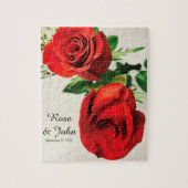 Puzzlespiel mit schönem Foto der Roter Rosen Puzzle (Vertikal)