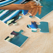 Puzzlespiel mit Ureinwohner-Mädchen und Falken Puzzle (Seite)