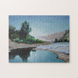 Puzzlespiel-Moonlit Nacht im Holz Puzzle