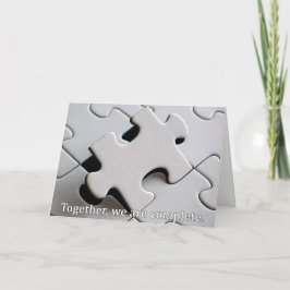 Puzzlespiel-Stück-Valentinsgruß Feiertagskarte
