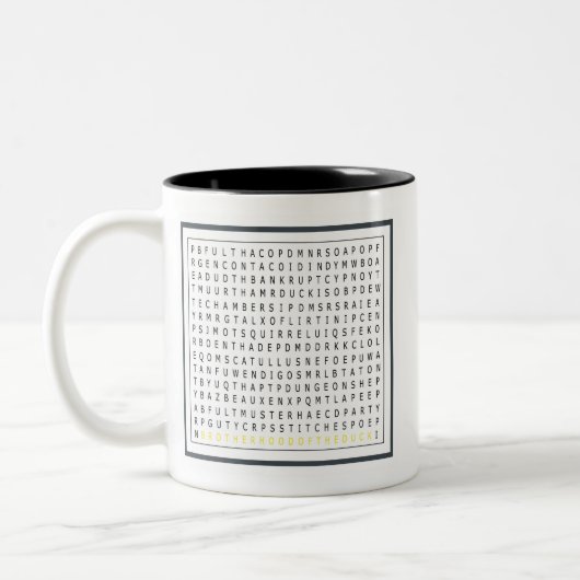 Puzzlespiel-Tasse Zweifarbige Tasse (Links)