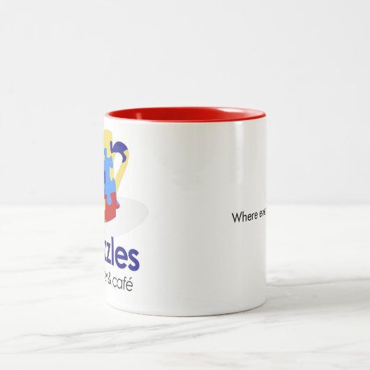 Puzzlespiel-Tasse Zweifarbige Tasse (Mittel)