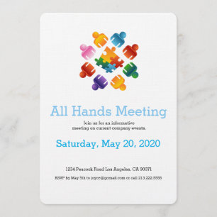 Puzzlespiel-Team-Einladung Einladung