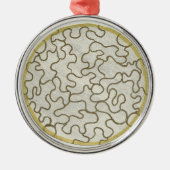 Puzzlespiel-Verzierung Silbernes Ornament (Vorne)