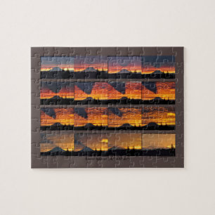 Puzzlespiel vom Mount Rainier mit seinem Schatten Puzzle