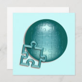 Puzzlespiel-Welteinladung Einladung (Vorne/Hinten)