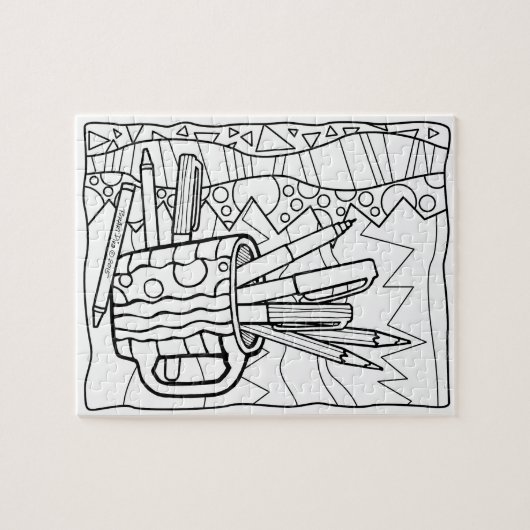 PUZZLESPIELE FÄRBEN Sie - eine SCHALE VOLL VON Puzzle (Horizontal)