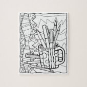 PUZZLESPIELE FÄRBEN Sie - eine SCHALE VOLL VON Puzzle (Vertikal)