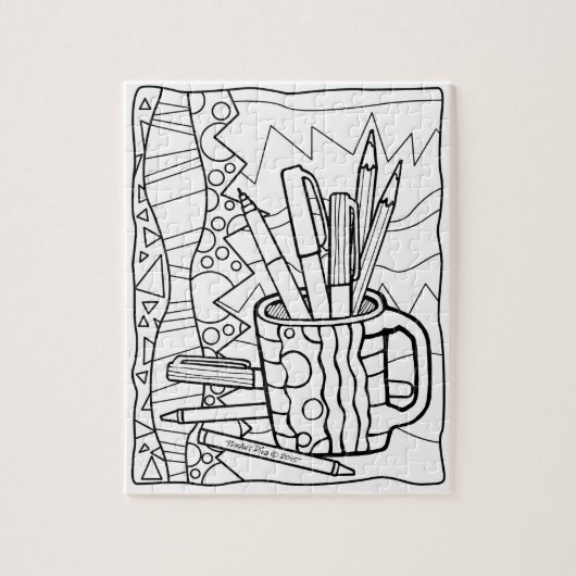 PUZZLESPIELE FÄRBEN Sie - eine SCHALE VOLL VON Puzzle (Vertikal)