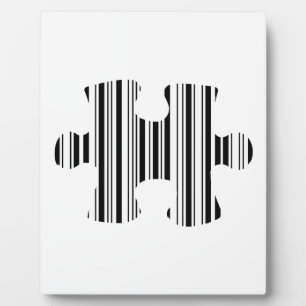 Puzzleteil-Barcode-Musterdesign Fotoplatte