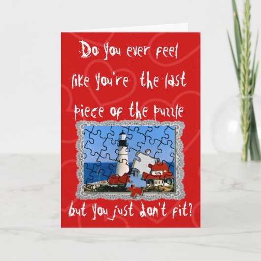 Puzzleteil Feiertagskarte (Vorderseite)