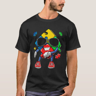 Puzzleteil Floss-Tanz Autismus-Bewusstseinsmonat K T-Shirt