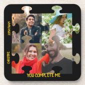 Puzzleteil-Foto Sie ergänzen mich. Getränkeuntersetzer (Vorderseite)