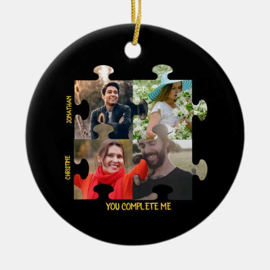 Puzzleteil-Foto Sie ergänzen mich. Keramik Ornament (Vorne)