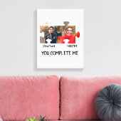 Puzzleteil-Foto Sie ergänzen mich. Leinwanddruck (Insitu (Wohnzimmer))