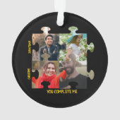 Puzzleteil-Foto Sie ergänzen mich. Ornament (Rückseite)