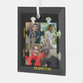 Puzzleteil-Foto Sie ergänzen mich. Ornament Aus Glas (Vorderseite links)