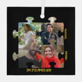 Puzzleteil-Foto Sie ergänzen mich. Ornament Aus Glas (Rückseite)