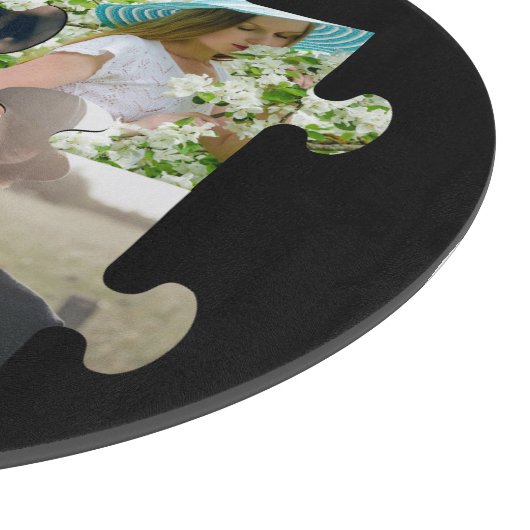 Puzzleteil-Foto Sie ergänzen mich. Schneidebrett (Ecke)