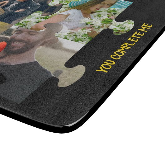 Puzzleteil-Foto Sie ergänzen mich. Schneidebrett (Ecke)