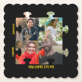 Puzzleteil-Foto Sie ergänzen mich. Untersetzer (Vorderseite)