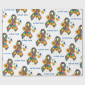 Puzzleteil für niedliche Autismus Geschenkpapier (Flach)