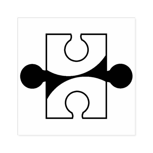 Puzzleteil Gummistempel (Prägung)