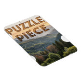 "Puzzleteil" Natur  Berg & Wald   Magnet (Rechte Seite)
