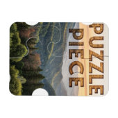 "Puzzleteil" Natur  Berg & Wald   Magnet (Horizontal)